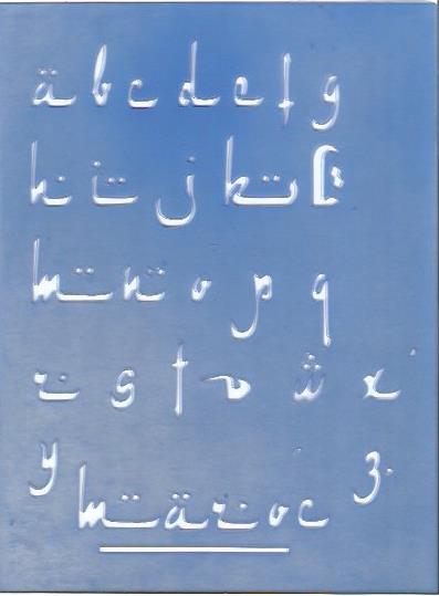 pochoir d'inspiration calligraphie arabe